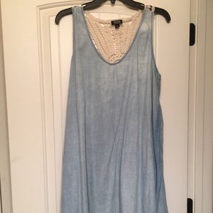 Jean dress with lacey back